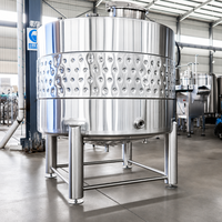 Cuve de Fermentation Conique Mini 200L 300L en SUS304 Qualité Alimentaire à Double Enveloppe pour Bière et Vin