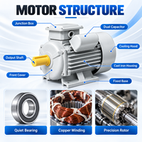 Moteur électrique monophasé AC série BIOTE YL 1,5 kW 2 CV 220 V 50 Hz 1500 tr/min 4 pôles avec boîtier IP44, moteur de remplacement CE