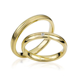 Ensemble de bagues de mariage plaqué or et rose 18k, 12 pièces, ensemble de bagues pour couple, fiançailles, strass, bijoux, bagues - Product Image 5