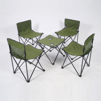 Ensemble de 4 chaises de camping Oeytree Outdoor Portable avec table chaises de plage pliables