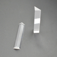 Lentille de prisme triangulaire en cristal transparent optique k9 personnalisée pour prisme optique et lentille