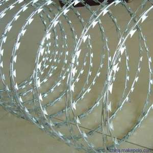 Alambre de Púas para Seguridad Ferroviaria, Rollo de Alambre de Hierro con Púas de Navaja Cruzadas, Galvanizado en Caliente/Recubierto de PVC - Product Image 6