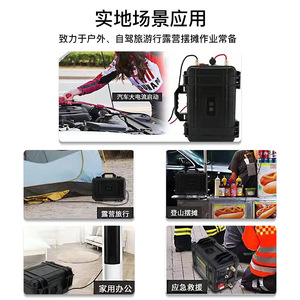 สถานีพลังงานแบบพกพา1500W LiFePO4พลังงานแสงอาทิตย์บริสุทธิ์คลื่นไซน์ MPPT Type C ตั้งแคมป์กลางแจ้งฉุกเฉิน - Product Image 2