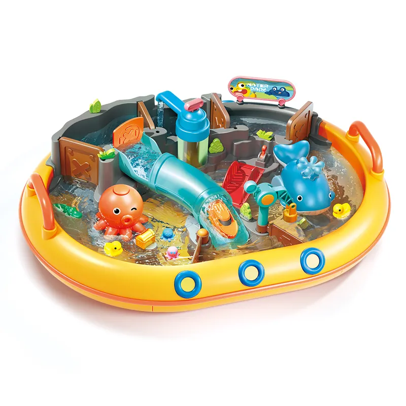 FEELO Water Park Fishing Toys Best Selling Amazon Customized Toys Educational Assembled Ocean Animals Models Bricks For Kids