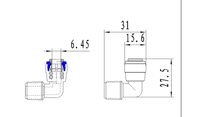 Raccords coudés filetés pour pompe RO 1/4 3/8 pouce, mâle/femelle NPT BSPT, connecteurs de bouteille de filtre, usage commercial et domestique
