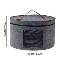 Boîte de grande capacité avec couvercle zippé, multifonction, pour chapeaux, vêtements, valises de voyage, bacs de rangement