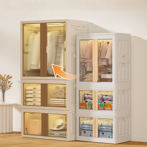 Premium Stapelbare <span class=keywords><strong>Plastic</strong></span> Opbergladen En Karrenkasten Met Modern Design Voor Huishoudelijke Opbergschoenen En Beddengoed - Product Image 3