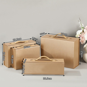 Caja de Regalo Magnética Plegable Personalizada de Lujo con Asa de Cuero PU, Embalaje Rígido Portátil y Plegable para Regalos Empresariales y Souvenirs - Product Image 6