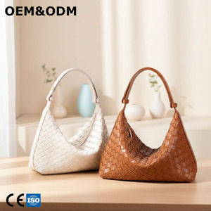 Sac à bandoulière Hobo tissé en similicuir PU vegan de qualité supérieure, finition texturée, idéal pour le bureau et les trajets quotidiens, modèle 3175-1 - Product Image 1