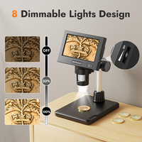 4.3 Inch LCD Screen 50X-1000X Digital Microscope for Smart Phone Repairing Error Coin Soldering PC View USB Microscope Stereo