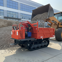 Mini-dumper sur chenilles diesel de 1,5 tonne avec boîte de vitesses et pompe pour chargeuse sur chenilles, à vendre