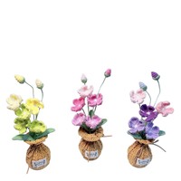 Bonsai Plum Buatan Tangan dengan Pot Bunga Artifisial untuk Dekorasi Meja Rumah, Hadiah Hari Valentine