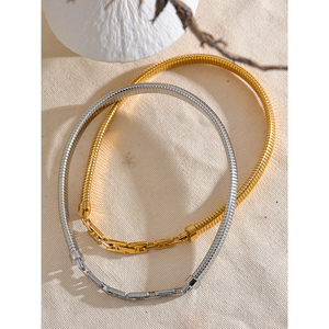 Jinyou 357 thép không gỉ 12mm Cuban Choker Vòng cổ tuyên bố không thấm nước thời trang <span class=keywords><strong>2025</strong></span> hợp thời trang chuỗi dày hơn đồ trang sức phụ nữ Quà Tặng - Product Image 5