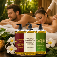 Huile de massage naturelle pour les muscles endoloris, apaisante et hydratante, avec de l'huile de lavande et de pépins de raisin, eucalyptus, citron, soin du corps SPA
