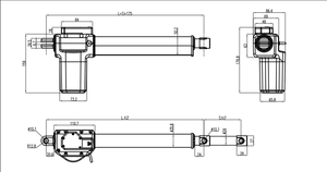 Js35s 60kg 500kgユニバーサル伸縮サーボ高速リニアアクチュエータWindowsデスクオフィス家具 - Product Image 4