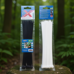 Bridas para cables 4.8x200mm 30 piezas Plástico blanco y negro - Product Image 3