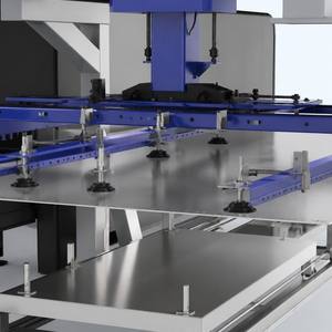 Nouveau <span class=keywords><strong>robot</strong></span> portique à treillis haute efficacité, système de chargement/déchargement entièrement automatique pour tôles, équipement de manutention des matériaux, fibre - Product Image 4