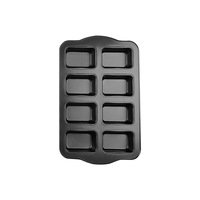 Moule à gâteau Financier en acier au carbone à 8 cavités, plaque de cuisson rectangulaire antiadhésive pour mini-pains, biscuits et brownies, pour la cuisson au four