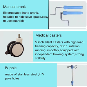 <strong>Customize</strong> <strong>Hospital</strong> Manufacture Nursing <strong>Bed</strong> Manual 2 Cranks Medical <strong>Bed</strong> ICU and Clinic <strong>Hospital</strong> <strong>Bed</strong> for Home