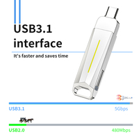 Chiavetta USB Tipo C Kdata ad Alta Velocità, Funzionante a Temperature Varie, USB 3.0 8GB 16GB 32GB 256GB, Pendrive Promozionale Personalizzabile