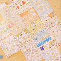 Kawaii Stickers Ronde Konijn Scrapbooking Decoratieve Lint Leuke Sticker Koreaanse Diy Dagboek Cartoon Stok Label School Briefpapier