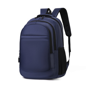 Men's <b>Backpack</b> 16-Inch <b>Waterproof</b> Business Travel Blue Solid Color Interior Zipper Pocket Detachable Straps 20-35L - Product Image 5