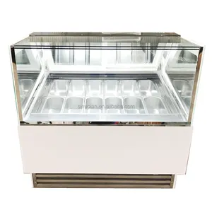 Dondurma Gelato vitrin tezgah perakende dondurucu buzdolabında pasta buzdolabı süpermarket masası ekran yüksek kaliteli dondurucu