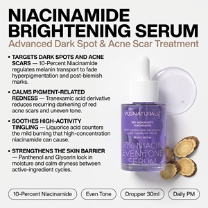Suero Facial con 10% de Niacinamida B3, Extracto de Raíz de Cichorium Intybus, Corrector de Manchas Oscuras, Corrector de Decoloración, Manchas Solares/de <span class=keywords><strong>la</strong></span> Edad - Product Image 3