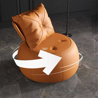 Chaise de canapé simple de luxe de concepteur petite chaise de loisirs de ménage salon balcon rotatif chaise de tigre paresseux