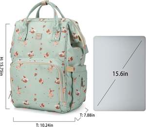 Échantillon gratuit Fabricant en gros Grande capacité Sac à langer en cuir véritable Sac à langer pour maman Sac à dos durable pour bébé - Product Image 6