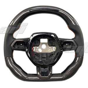 Pour <span class=keywords><strong>Lamborghini</strong></span> Huracan Lp580 Sto LP580-2 Coupé Personnalisé Volant En Fiber De Carbone Mise À Niveau LED RPM Volant En Cuir - Product Image 1