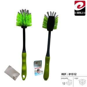 Mnj Kitchen Brush Green With Black Handle For Cleaning Utensils 01512 - Product Image 2