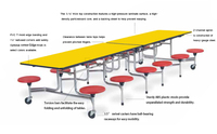 Table et chaise de cantine scolaire de qualité, table de cantine scolaire pliable