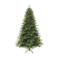 2025 nouveau haute qualité 5ft 6ft 7ft 8ft vert pré-éclairé PE mélangé PVC vert arbre de noël artificiel décor à la maison de noël