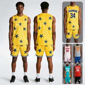 Комплект баскетбольной формы NBA с индивидуальным логотипом, новый дизайн, быстросохнущий, высшее качество, для мужчин - Product Image 1