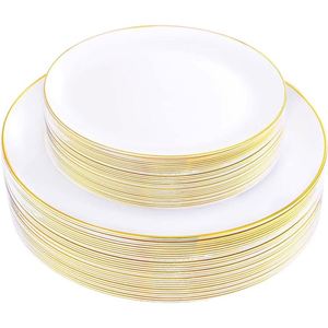 Vente en gros de sets d'assiettes en plastique PS durables, légères et colorées pour les mariages, les fêtes, le camping, la restauration - Product Image 5