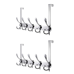 Wekis New Arrival 5 Móc Bạc Kim Loại Giá Áo Treo Quần Áo Hat Khăn Cho Nhà Bếp Phòng Tắm Trong Cửa Móc - Product Image 1