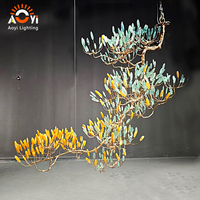 Luminaire suspendu en forme d'arbre bonsaï artistique, inspiré du zen, en pierre, pour intérieur haut de gamme