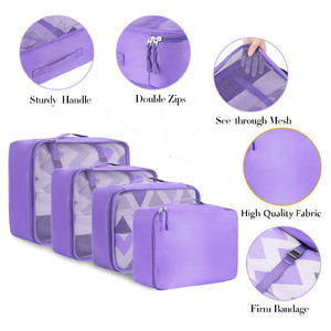 Accessoires de voyage légers, ensemble de 8 cubes de rangement pour bagages, gain de place - Product Image 3