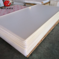 Plaque acrylique brillante résistante aux UV et au froid, 3 mm, 1220x1830 mm, avec services de découpe et de moulage pour les panneaux d'avertissement en zones froides