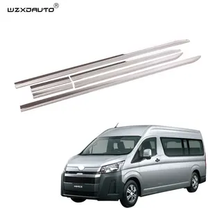 For Hiace 2019 Auto Chrome Car Body Side Door Molding MouldingProtector Trim