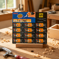 Prix d'usine, 12 pièces de colle instantanée super puissante 502, colle liquide multi-usages 502, super adhésif 3g