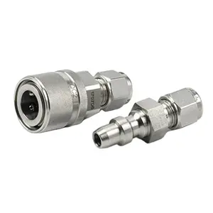 Swagelok Type Hikelok High Pressure Stainless Steel 6000 psig Full Flow Quick Connector Quick Couplings Fittings with Shut Off
