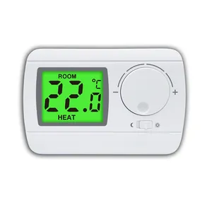 LCD White 220V Wired Non-Programmable Room Thermostat For Underfloor Heating