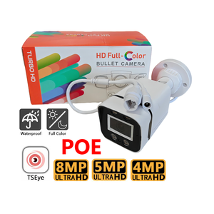 High Quality Outdoor IP67 Full Color Night Vision Motion Detection <b>4K</b> Wide Angle Bullet IP CCTV POE <b>Security</b> <b>Camera</b> Cloud NVR - Product Image 1