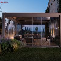 Tente en aluminium de pavillon de toit de jardin extérieur de style moderne de luxe avec l'arche de gazebo de cadre enduit de poudre