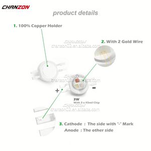 <span class=keywords><strong>10W</strong></span> 20W 30W 50W 100W nhà máy điện cao phát triển Chip <span class=keywords><strong>LED</strong></span> sâu/xa màu đỏ Hoàng Gia Màu Xanh quang phổ đầy đủ 440nm 660nm 730nm đèn tăng trưởng - Product Image 2