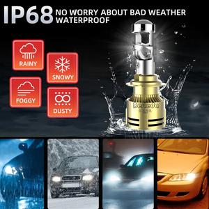 Fábrica H4 <span class=keywords><strong>Mini</strong></span> lente bombilla proyector potente refrigeración LED faro Faros Led Para H1 H7 H11 9005 9006 para motocicletas coches - Product Image 3