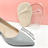 Coussinets de massage pour l'avant-pied, anti-douleur, antidérapants, absorbants les chocs, en silicone écologique et velours, pour talons hauts et douleurs aux pieds