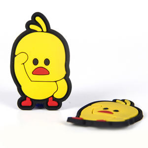 Customized Children's Badge Patch Children's <strong>Clothing</strong> Apparel Accessories Little Yellow <strong>Duck</strong> PVC Anime Patch - Product Image 1